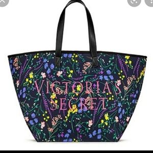 Victoria Secret floral tote bag.